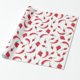 Papier Cadeau Papier d'emballage de poivre de fête de piment