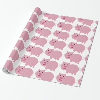 Papier Cadeau Papier d'emballage de porc timide
