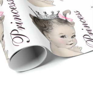Papier Cadeau Papier d'emballage de princesse baby shower