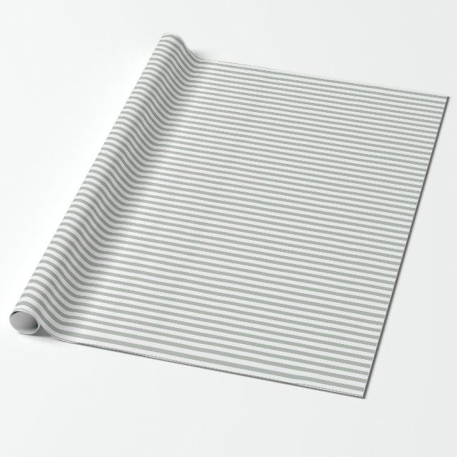 Papier Cadeau Papier d'emballage de rayures élégantes de gris (Déroulé)