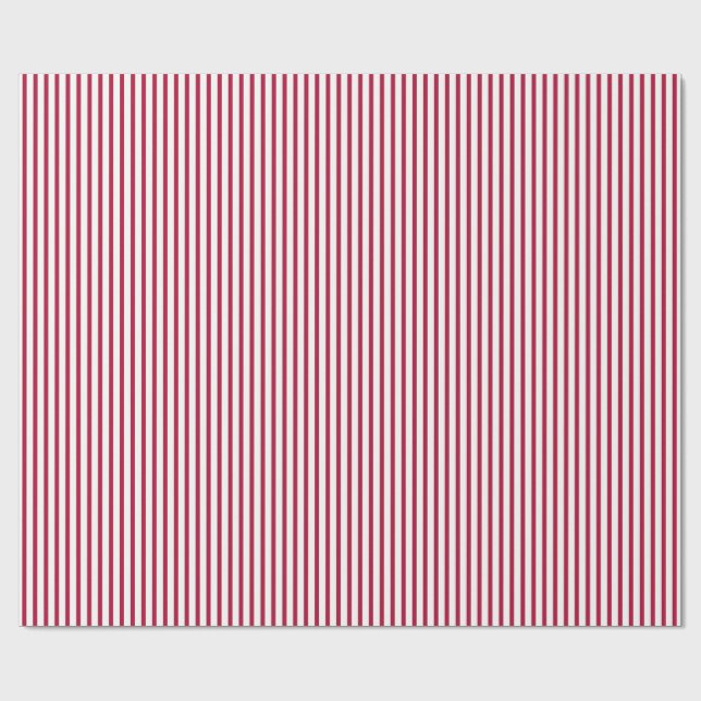 Papier Cadeau Papier d'emballage de rayures rouges de filet (Plat)