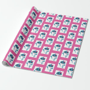 Papier Cadeau Papier d'emballage de requin fille garçon