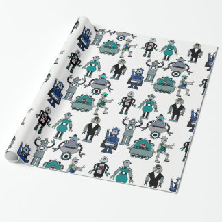 Papier Cadeau papier d'emballage de robot d'amusement pour des