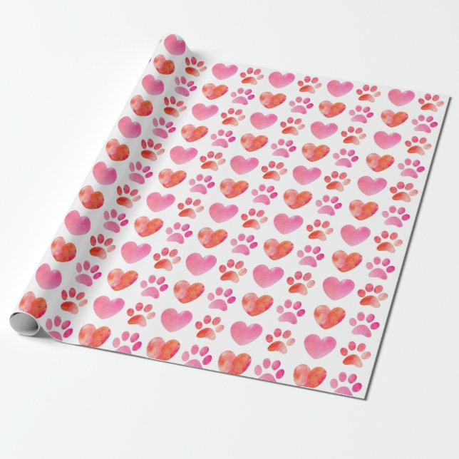Papier Cadeau Papier d'emballage de Saint-Valentin de coeur et (Déroulé)