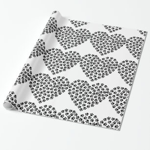 Papier Cadeau Papier d'emballage de silhouette cardiaque Emprein
