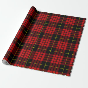 Papier Cadeau Papier d'emballage de tartan rouge