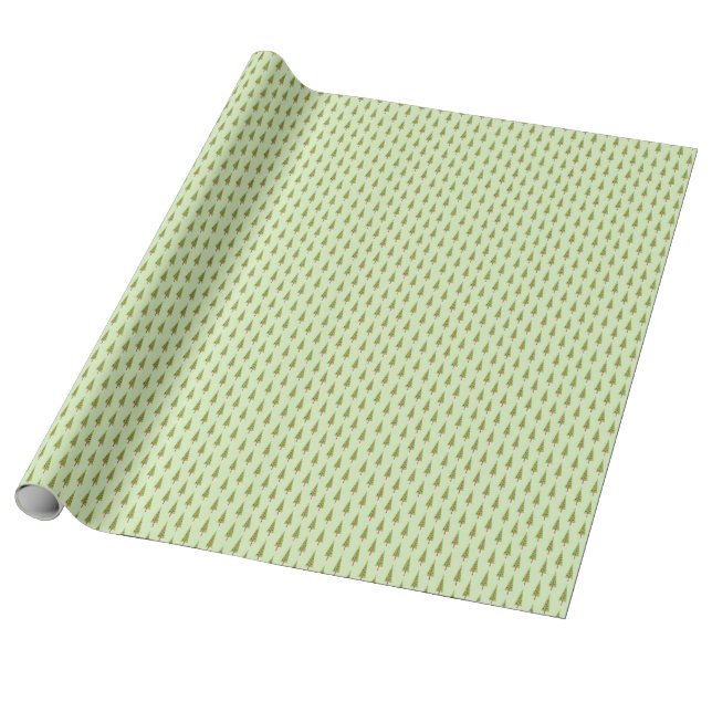 Papier Cadeau Papier d'emballage de toile de rétros arbres, 30" (Déroulé)
