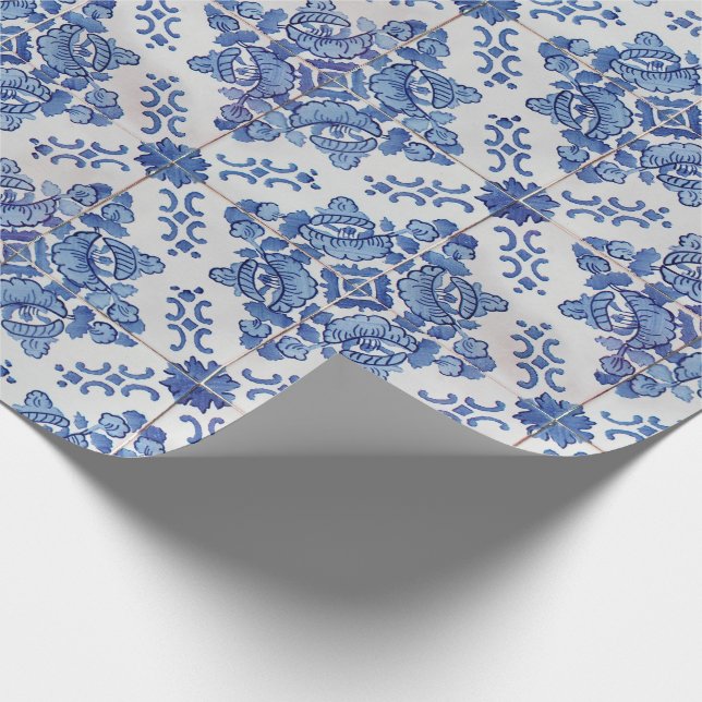 Papier Cadeau Papier d'emballage de tuiles portugaises (Coin)