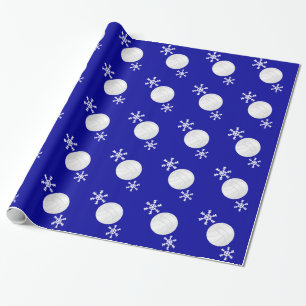 Papier Cadeau Papier d'emballage de vacances de flocon de neige