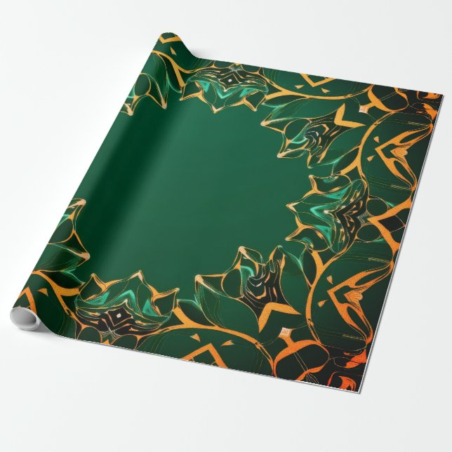 Papier Cadeau Papier d'emballage de vacances pour huile d'or per (Déroulé)