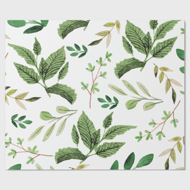 Papier Cadeau Papier d'emballage de verdure (Plat)