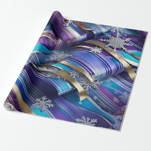 Papier Cadeau papier d'emballage d'élégance royale d'hiver