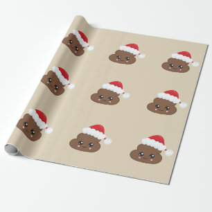Papier Cadeau Papier d'emballage d'Emoji de dunette de Noël