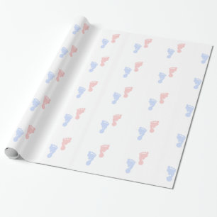 Papier Cadeau Papier d'emballage d'empreintes de pas unisexes