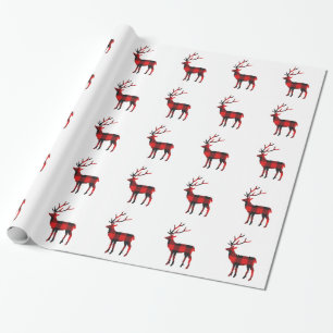 Papier Cadeau Papier d'emballage des cerfs communs de plaid de