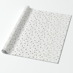 Papier Cadeau Papier d'emballage d'étoiles d'or minuscules