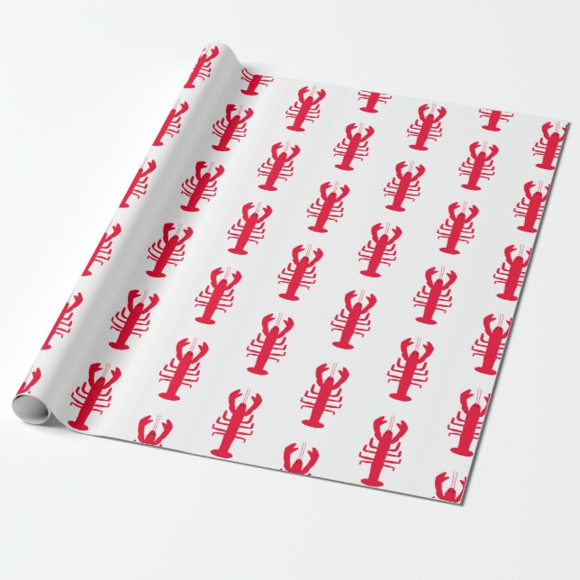 Papier Cadeau Papier d'emballage d'impression de homard (Déroulé)