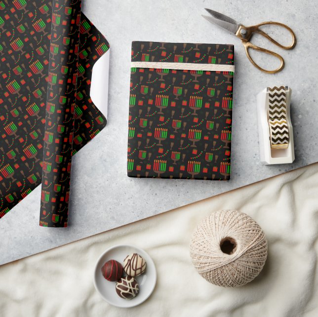Papier Cadeau Papier d'emballage d'impression Kwanzaa (Artisanat)