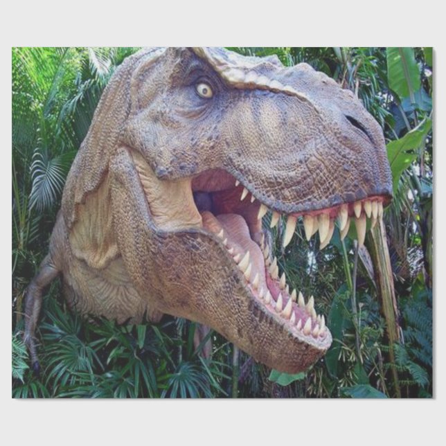 Papier Cadeau Papier d'emballage Dinosaure brillant pour enfants (Plat)