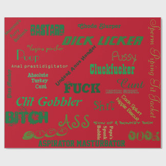 Papier Cadeau Papier d'emballage d'insulte de vilain mot