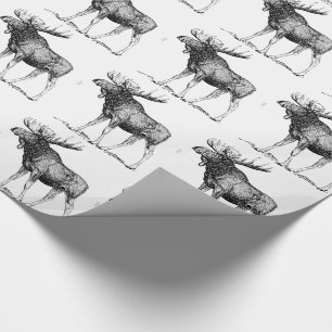 Papier Cadeau Papier d'emballage d'orignaux