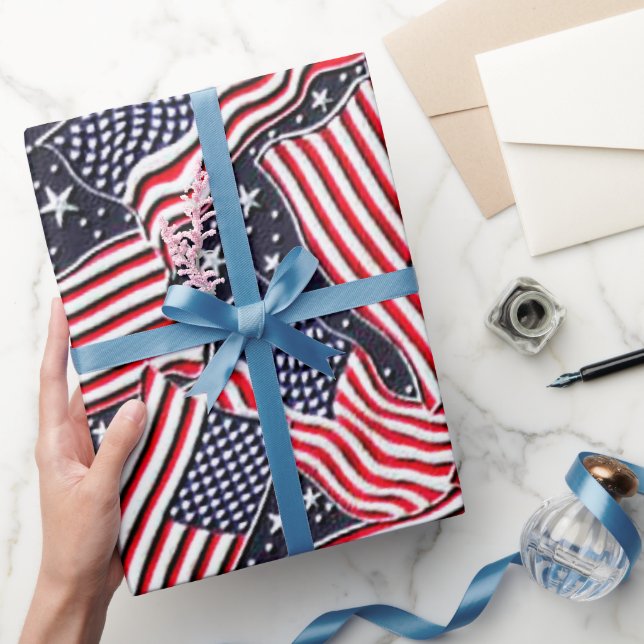 Papier Cadeau Papier d'emballage du 4 juillet (Cadeaux)