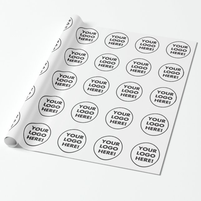 Papier Cadeau Papier d'emballage du logo de votre entreprise (Déroulé)