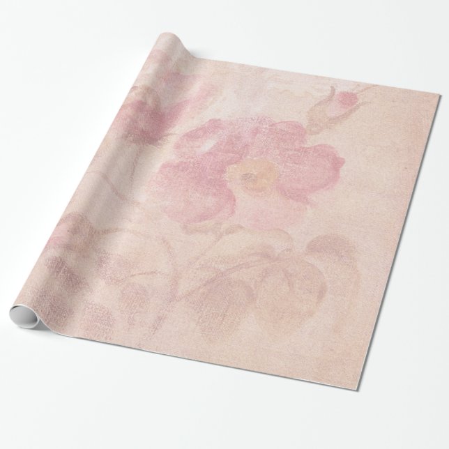 Papier Cadeau Papier d'emballage du style 53 floraux chics (Déroulé)