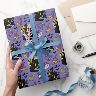 Papier Cadeau Papier d'emballage éffrayant à halloween