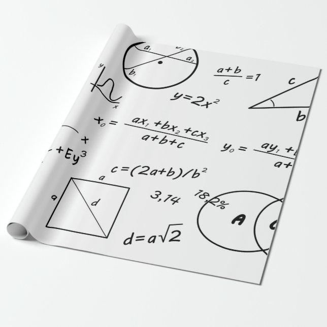 Papier Cadeau Papier d'emballage en carton blanc (Déroulé)