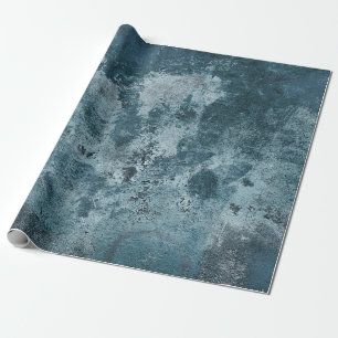 Papier Cadeau papier d'emballage en ciment bleu affaissé