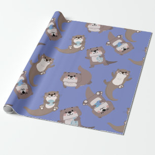 Papier Cadeau Papier d'emballage en coquille de loutre mou