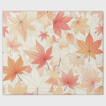 papier d'emballage en feuille d'érable d'automne