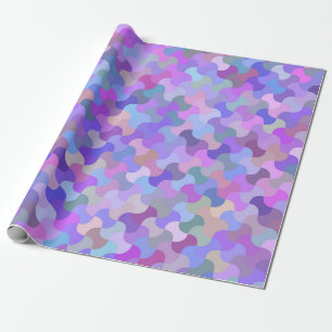 Papier Cadeau papier d'emballage en mosaïque pastel