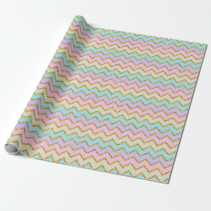 Papier Cadeau Papier d'emballage en pastel de Chevron