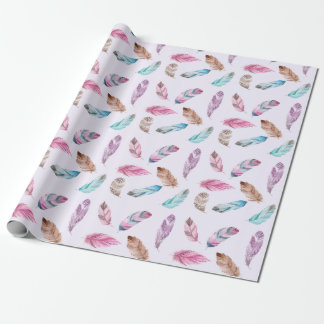 Papier Cadeau papier d'emballage en plumes