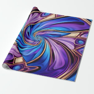 Papier Cadeau papier d'emballage en spirale vif