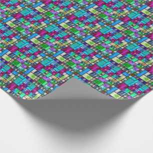 Papier Cadeau Papier d'emballage en verre souillé