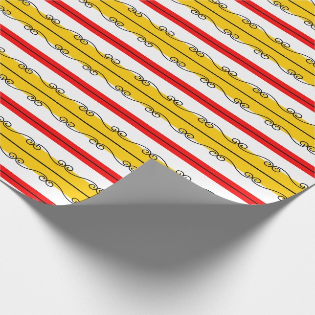 Papier Cadeau Papier d'emballage espagnol à bande (Coin)