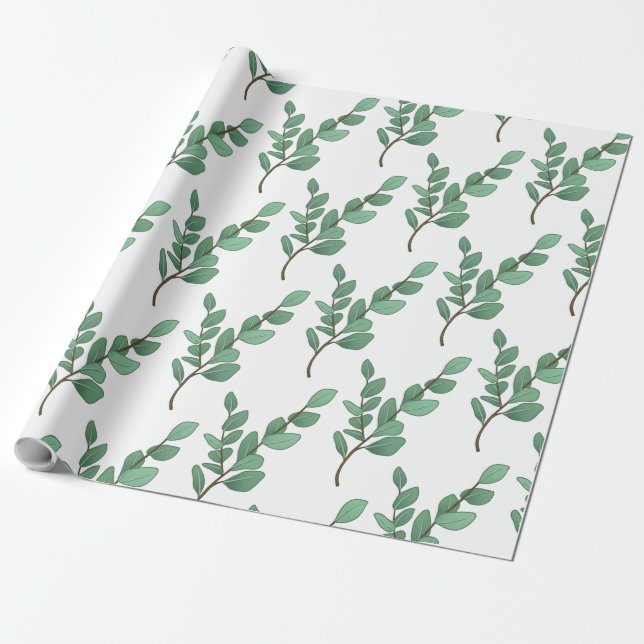 Papier Cadeau Papier d'emballage Eucalyptus (Déroulé)