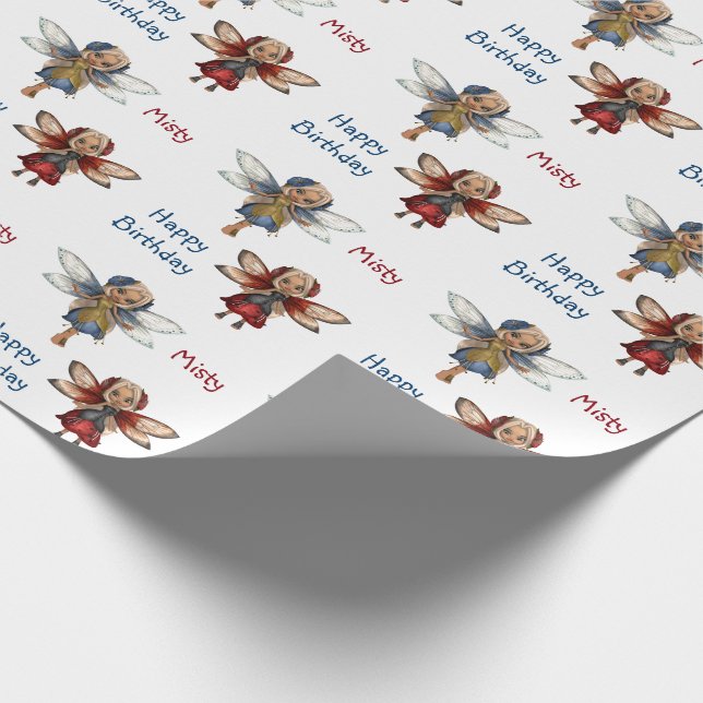 Papier Cadeau Papier d'emballage fait sur commande de fées (Coin)
