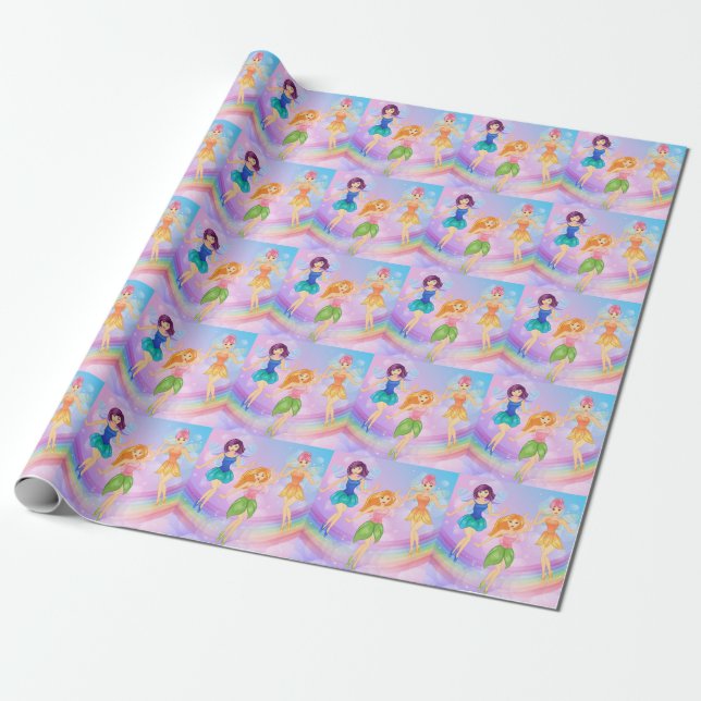 Papier Cadeau Papier d'emballage féerique (Déroulé)