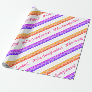 Papier Cadeau papier d'emballage feliz cumpleanos arriba