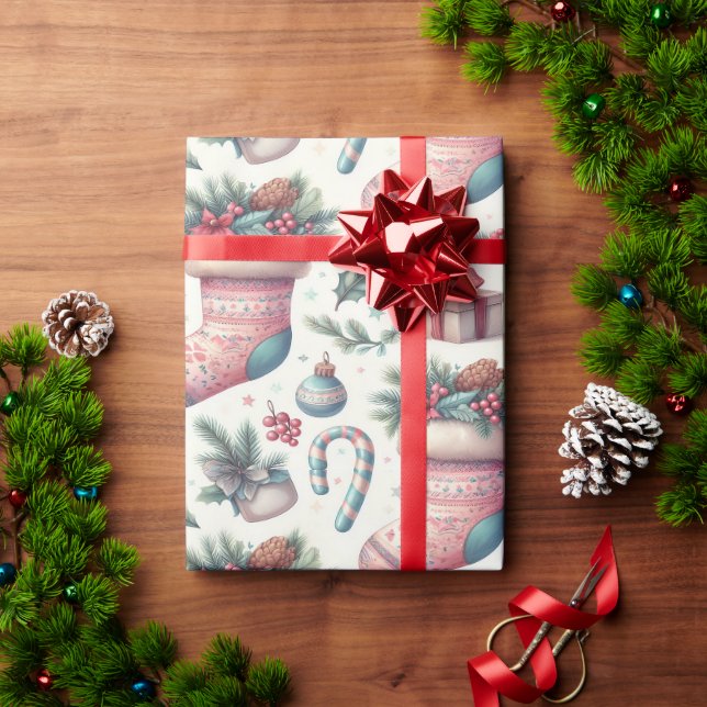 Papier Cadeau Papier d'emballage festif joyeux de Noël (Cadeau de vacances)