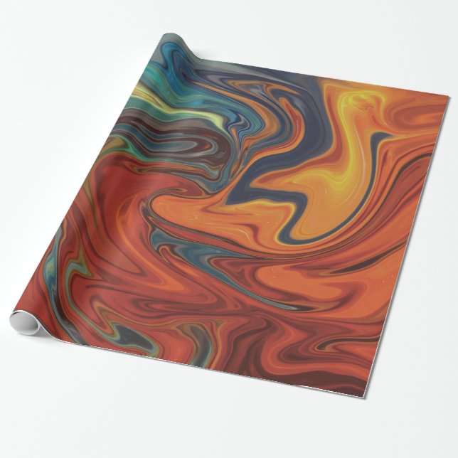 Papier Cadeau papier d'emballage feu et glace (Déroulé)