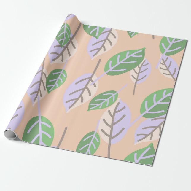 Papier Cadeau papier d'emballage feuille pastel (Déroulé)