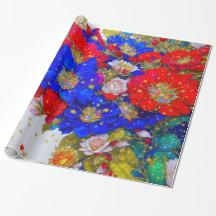 Papier d'emballage floral
