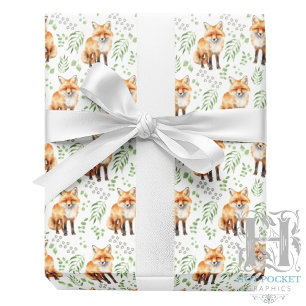 Papier Cadeau Papier d'emballage Fox