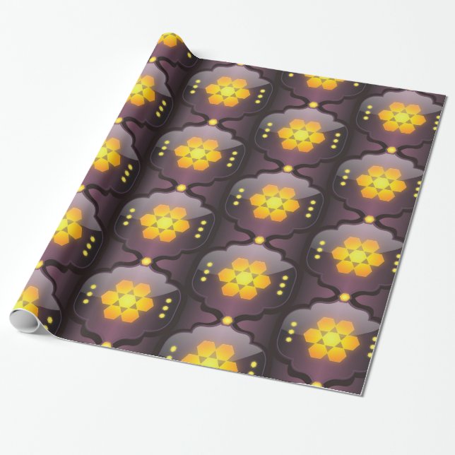 Papier Cadeau Papier d'emballage géométrique de style marocain (Déroulé)