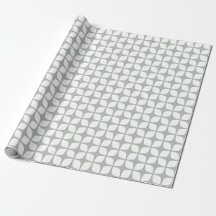 Papier Cadeau Papier d'emballage géométrique moderne de gris